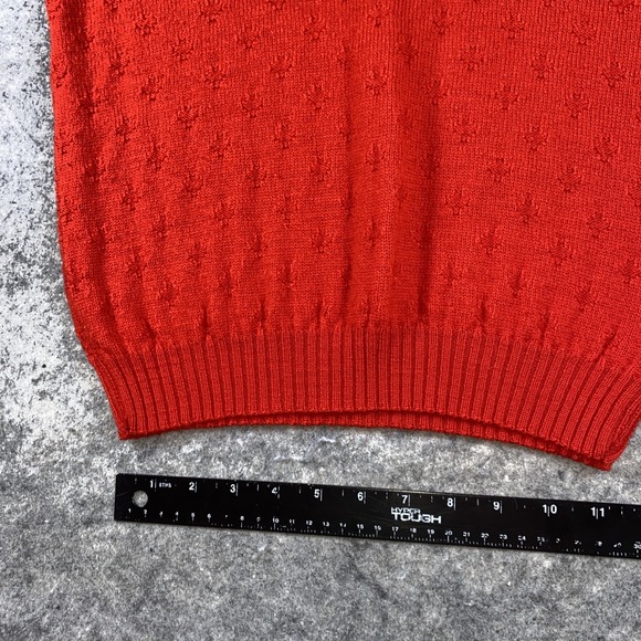Vintage Pendleton Sweater Vest Women's Medium Red Cardigan Wool Knit Made in USA - Picture 7 of 9